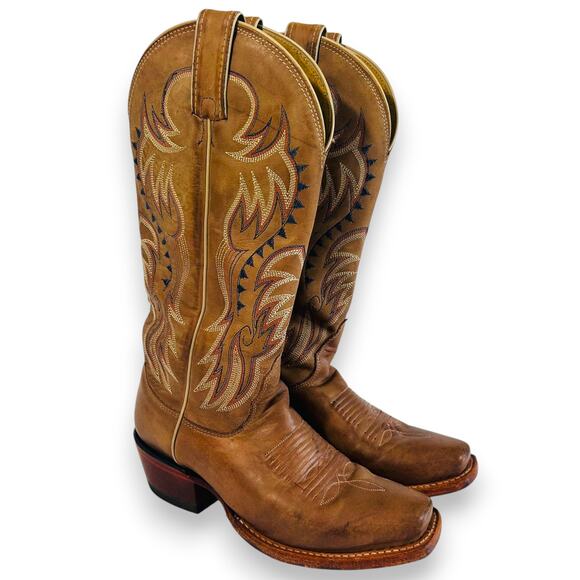 Nocona Boots Womens B Western Leather Square Toe Handcrafted in